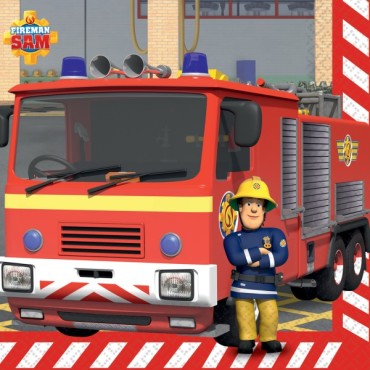 Feuerwehr Servietten - Feuerwehrmann Sam Papierservietten - Feuerwehr Kindergeburtstagsdeko