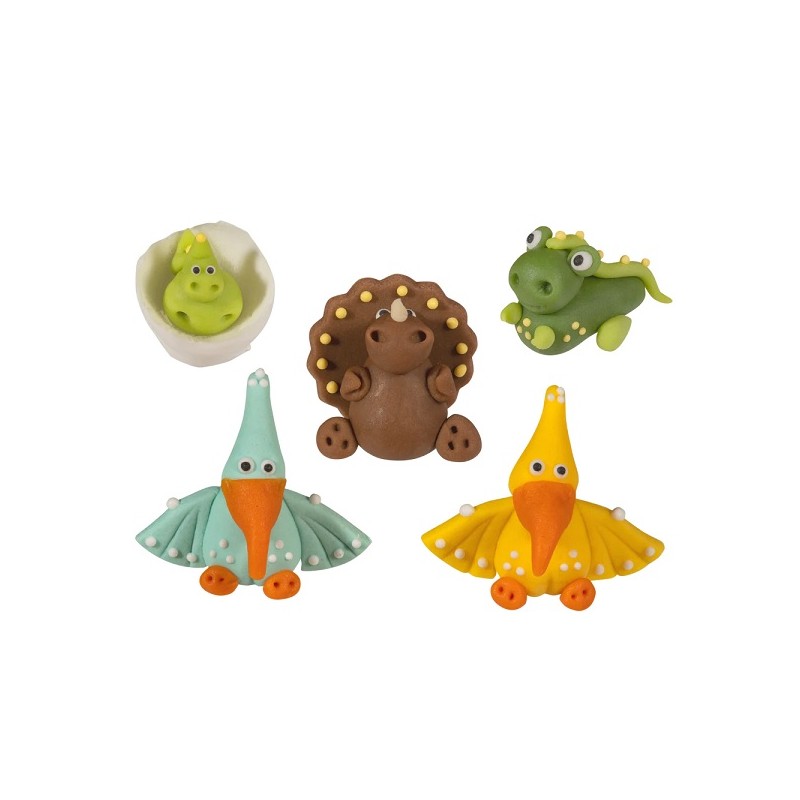 Bombasei Dinosaur Cake Topper Set, 5-pcs