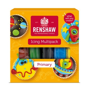 Fondant Multipack Primärfarben - Renshaw Fondant Set Primary Colours