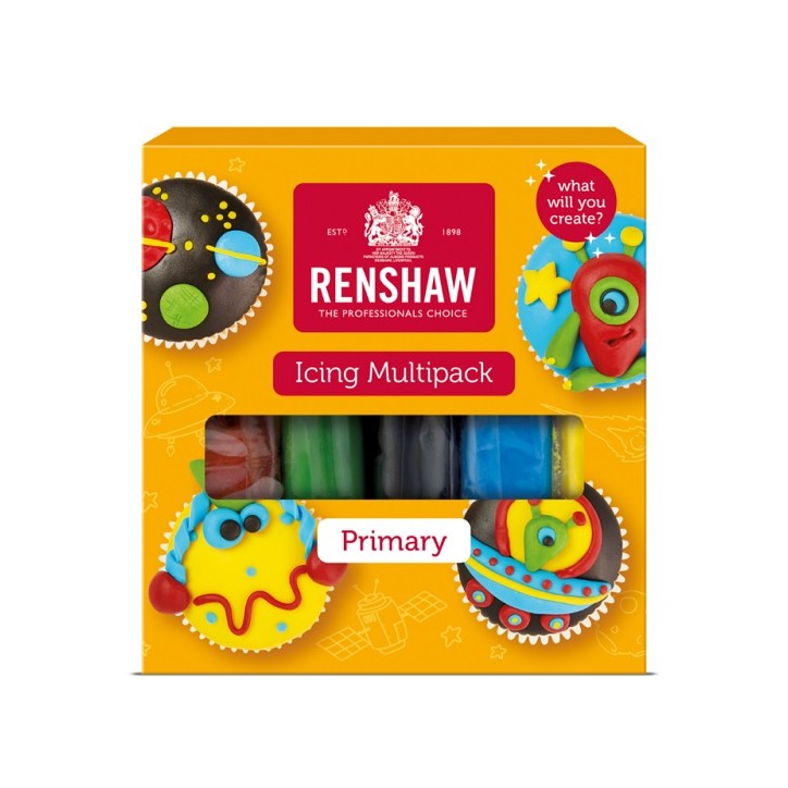 Renshaw Fondant Set Primärfarben 5x100g – Rollfondant Farben