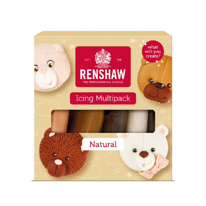 Renshaw Rollfondant Multipack Naturals 5x100g – Natural Colours for Cake Figures Renshaw Rollfondant Multipack Naturals 5x100g – Natural Colours for Cake Figures