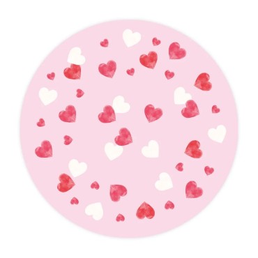 Romantic Cupcake Liners  J145 Heart Cupcake Cases - Muffin Liners Heart Print