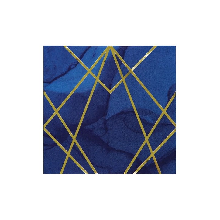 Navy Gold Servietten Geode – Elegante Party Tischdeko Navy Gold Servietten Geode – Elegante Party Tischdeko