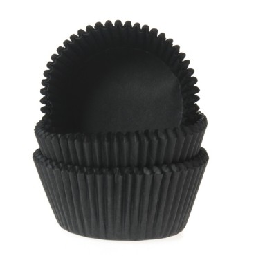 BULK Cupcake Liners - Bakery Equipment Muffin Liners Black BULK 500 pcs