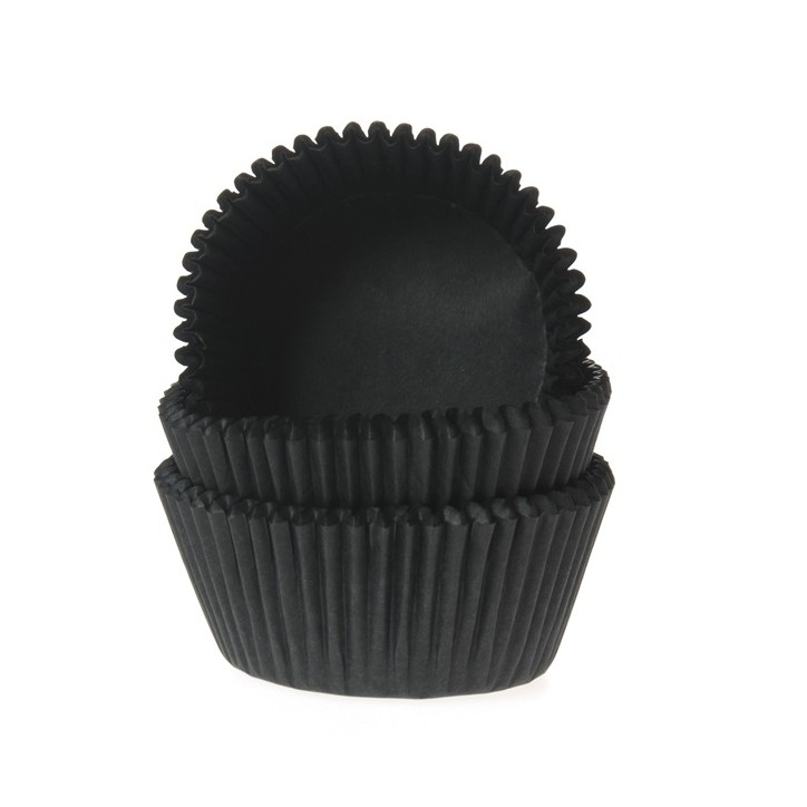 House of Marie Black Cupcake Cases – 500 pcs BULK Greaseproof Liners Ø 50 x 33 mm House of Marie Black Cupcake Cases – 500 pcs BULK Greaseproof Liners Ø 50 x 33 mm