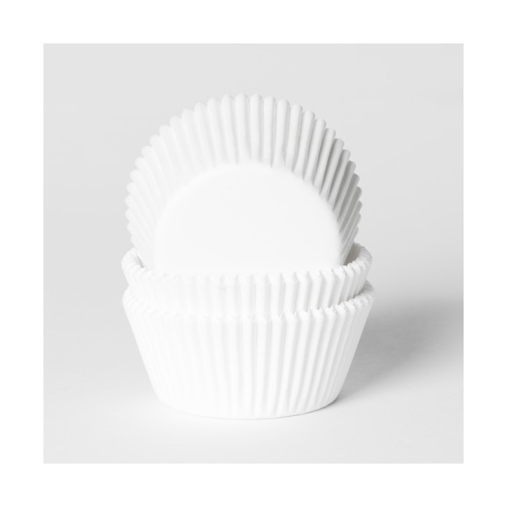 House of Marie Cupcakeförmchen Weiss – 500 Stück BULK, Ø 50 x 33 mm, klassisch & elegant