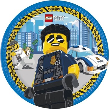 Plates Lego City - Lego City Partyware - Lego City Partyplates