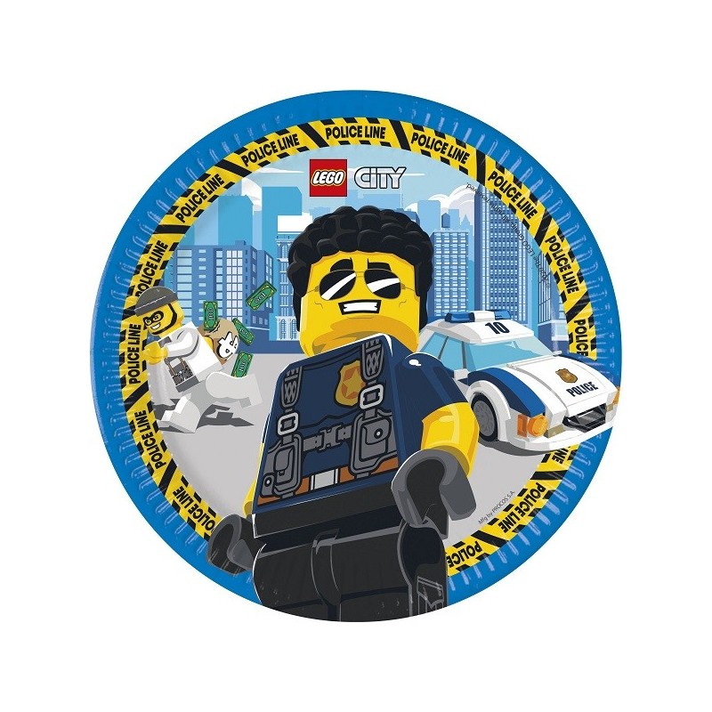 Lego City Plates Napkins, 8 pcs