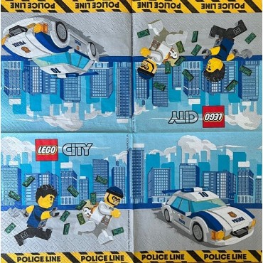 LEGO City Paper Napkins - Lego City Napkins - Lego City Partyware