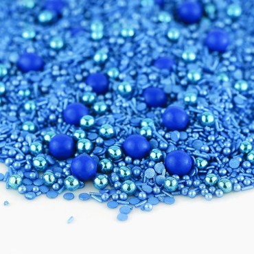 Blue Sugar Sprinkles - Blue Chocolate Pearls - Blue Superstreusel Mix