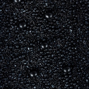Schwarzer Kuchendekor - Schwarze SuperStreusel - Sprinkles Schwarz