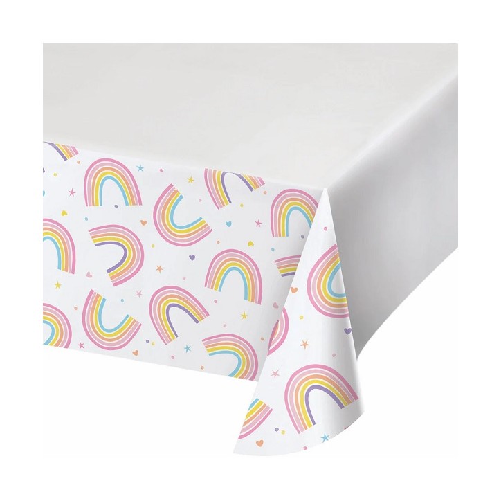 Rainbow Tablecloth 137x274cm – Colourful Party Table Decor