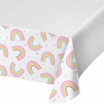 Anniversary House Rainbow Border Print Table Cover, 137 x 274cm