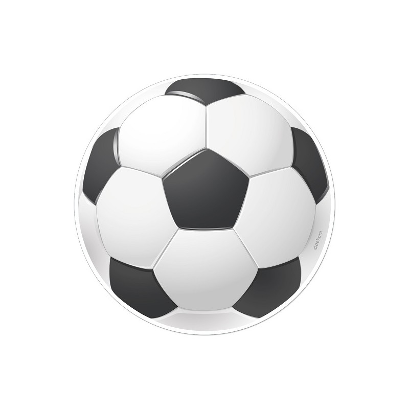 deKora Sugar Sheet Cake Disc Soccer Ball, 20cm