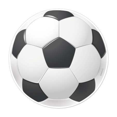 Ball Tortenaufleger - Fussball Tortendekoration - Kuchenaufleger Fussball 20cm - Glutenfreie Kuchendekoration Fussball