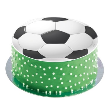 Soccer Wafer Paper Disc - Football Cake decor - Gluten-free Football Wafer Disc