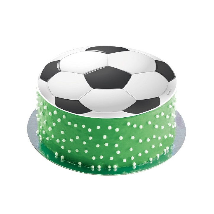Football Cake Topper 20cm – Edible Soccer Cake Decoration