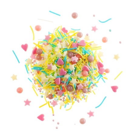 Herzen & Sterne Sprinkles, Zuckerstreusel Pastell Mix Sterne & Herzen Glutenfrei