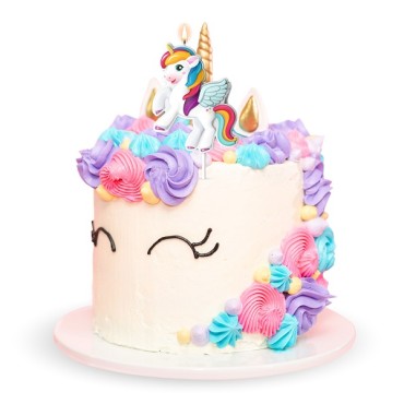 Unicorn Cake Candle - Dekora Fully Unicorn Candle - Unicorn Partycandle