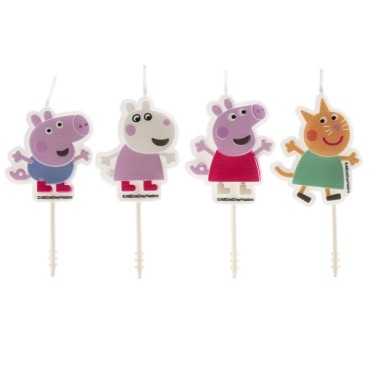 deKora Peppa Pig Cake Candles, 4 pcs