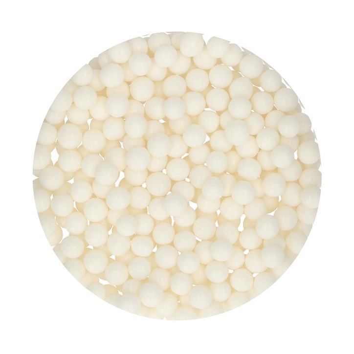 White Sugar Pearls 10mm – Large Cake Decoration 70g