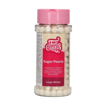 Sugar Pearls Large White 70g - Sugar Pearls White Cake Decor