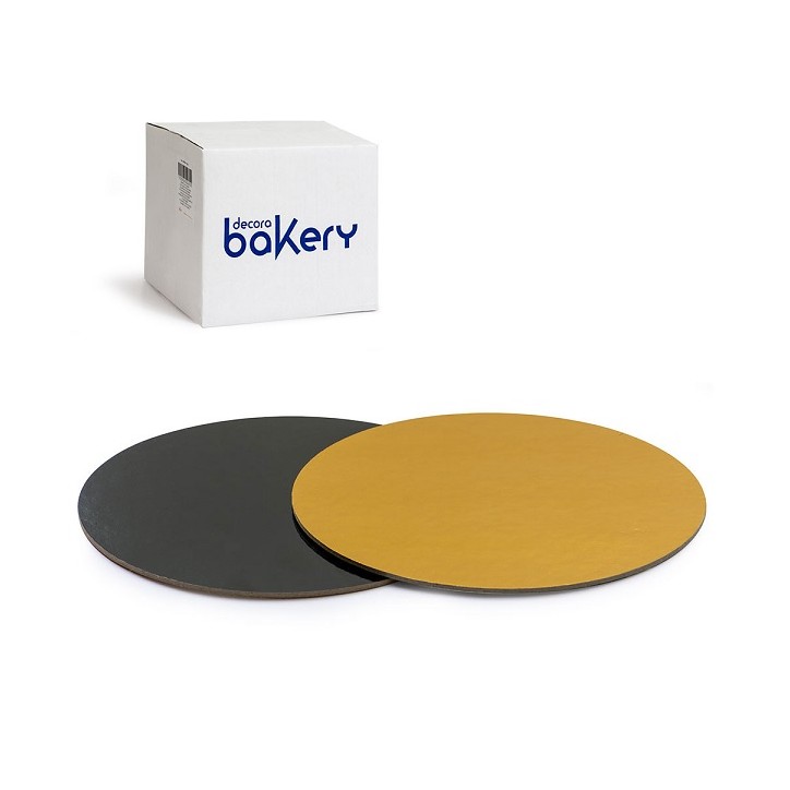 Cake Board 32cm Gold Black – Round Cake Base 50 pcs Cake Board 32cm Gold Black – Round Cake Base 50 pcs