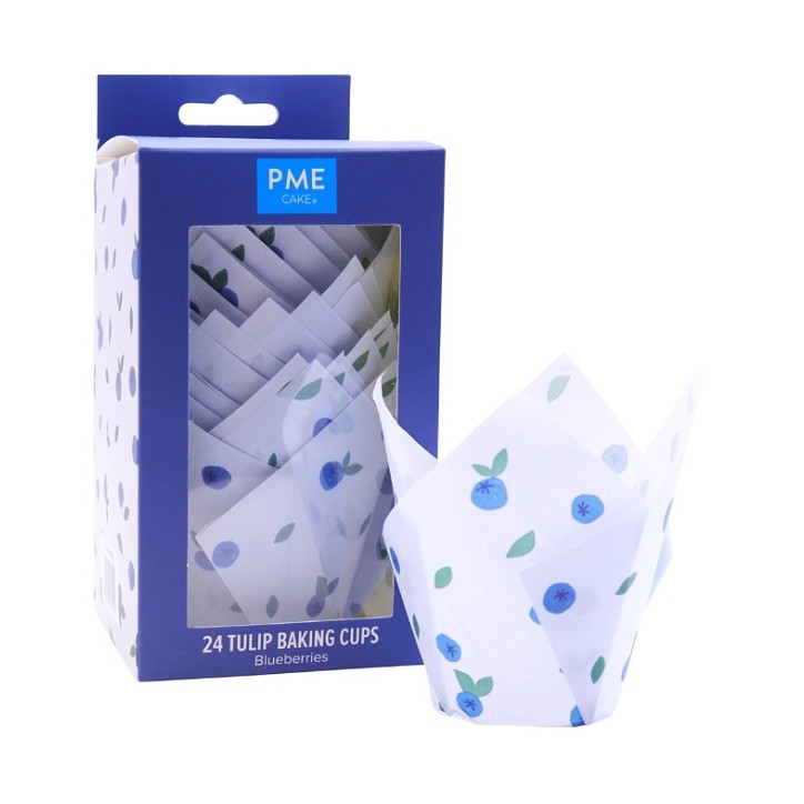 PME Tulip Muffinförmchen Blueberries – 24 Blaubeer Papierförmchen Ø 5 x 9 cm PME Tulip Muffinförmchen Blueberries – 24 Blaubeer Papierförmchen Ø 5 x 9 cm