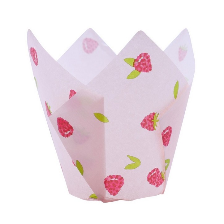 PME Tulip Muffinförmchen Raspberries – 24 Himbeer Backförmchen Tulpenform Ø 50 x 90 mm PME Tulip Muffinförmchen Raspberries – 24 Himbeer Backförmchen Tulpenform Ø 50 x 90 mm