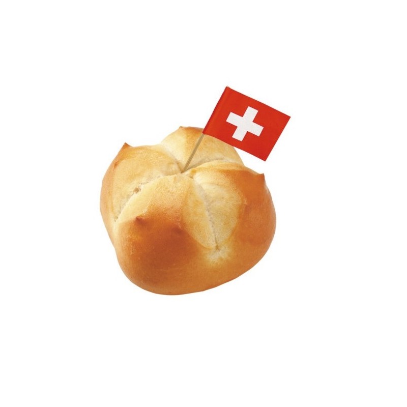 Swiss Flag Toothpick Topper, 25 pcs