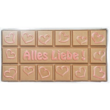 Schokoladentafelgiessform Alles Liebe - 100g Tafel Giessformen Alles Liebe