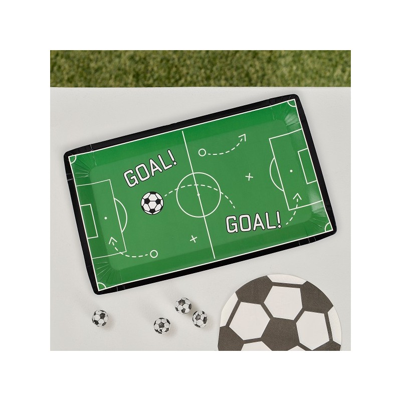 Ginger Ray Football Pitch Plates, 8 pcs