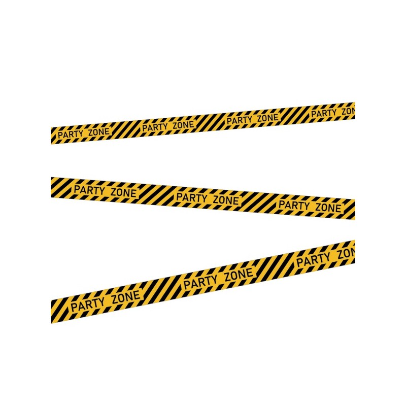 Amscan Deco Caution Tape Party Zone Banner, 70MM x 5M