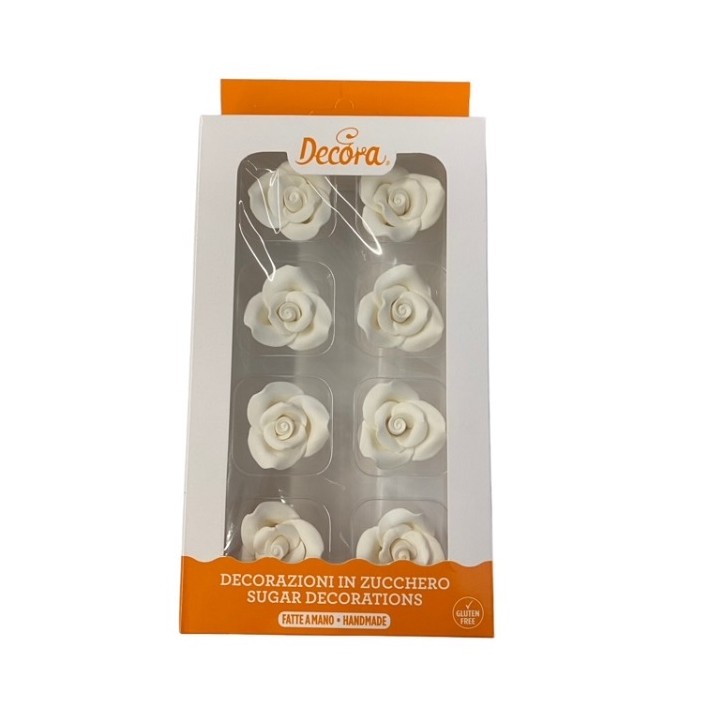 35mm Zuckerrosen - essbare Rosen Kuchendekor - Rosen Tortendeko Weiss 0500371 35mm Zuckerrosen - essbare Rosen Kuchendekor - Rosen Tortendeko Weiss 0500371