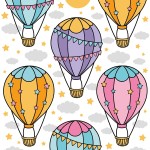 Decora 12.5x24cm Hot Air Balloons Treat bags, 20 pcs