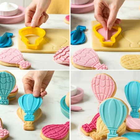 Hot Air Balloon Cookie Cutter with Embosser 0255035