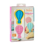 Decora Hot Air Balloon Cookie Cutter with Embosser, 3-pcs