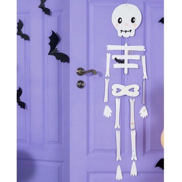 Halloween Haning Skeleton Paper Decoration - Halloween Partyware