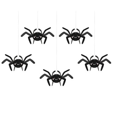 Spinnen Partydekoration - Halloween Deko Spinne - 3D Spinnen Dekoration