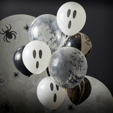 Balloon Bundle - Ghost, bats and marble - Halloween Partyware