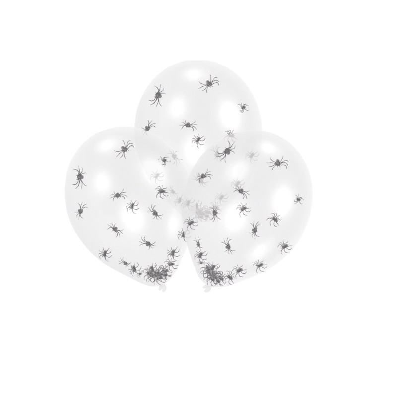 Amscan Spider Confetti Balloons, 6 pcs