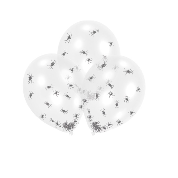 Halloween Spinnen Konfetti Ballons 6 Stück Halloween Spinnen Konfetti Ballons 6 Stück
