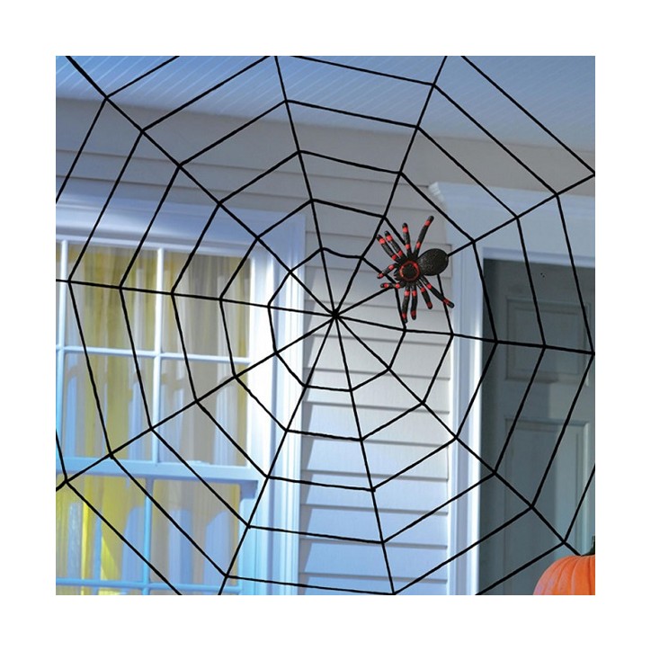 Spiderweb Halloween Decoration - Halloween Decor Web Rope 152x152cm Spiderweb Halloween Decoration - Halloween Decor Web Rope 152x152cm