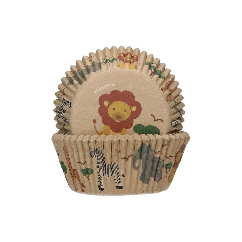 FunCakes Safari Cupcake Förmchen, 48 Stück