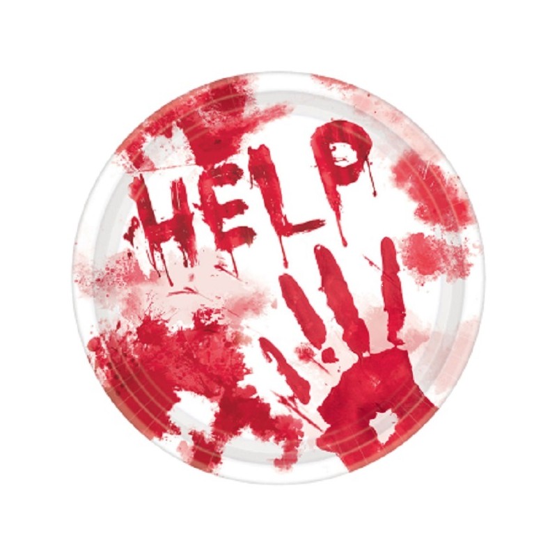 Amscan Halloween Help Plates, 8 pcs