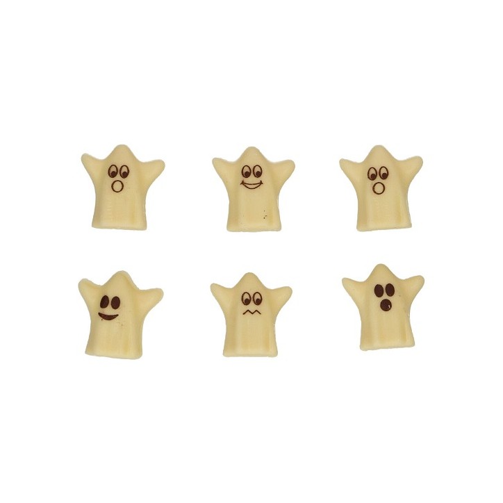 FunCakes 3D Chocolate Ghosts Halloween Decoration 6 pcs