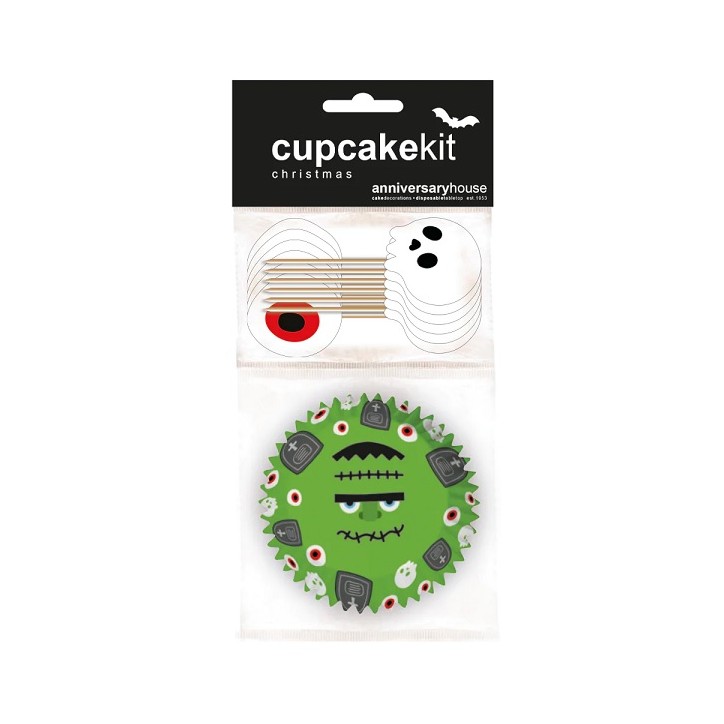 Frankenstein Cupcake Kit Halloween Frankenstein Cupcake Kit Halloween