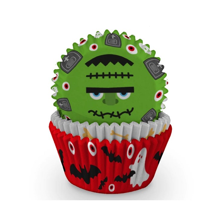 Halloween Cupcake Cases – 60-Pack with Vampire, Mummy & Frankenstein Designs Halloween Cupcake Cases – 60-Pack with Vampire, Mummy & Frankenstein Designs