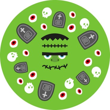 Halloween Charakter Cupcakeförmchen Vampir Mumie & Frankenstein