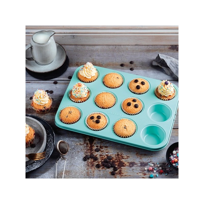 Decocino Mint Muffin Bake Pan 12 Hole